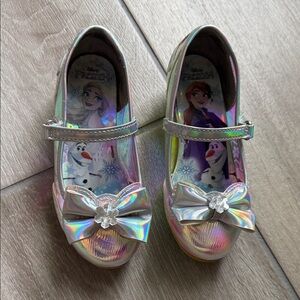 Girls' Iridescent Mary Jane Shoes with Bow - Frozen Design